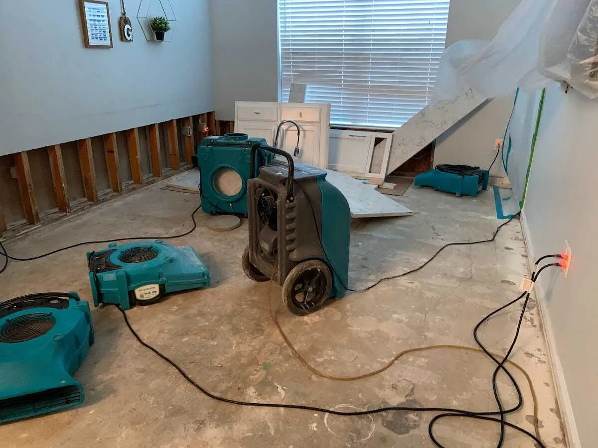 Dehumidifier in flood-cut room for Water Extraction & Removal in Olivehurst